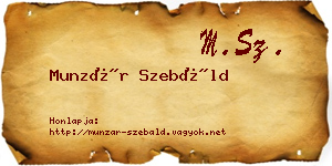 Munzár Szebáld névjegykártya